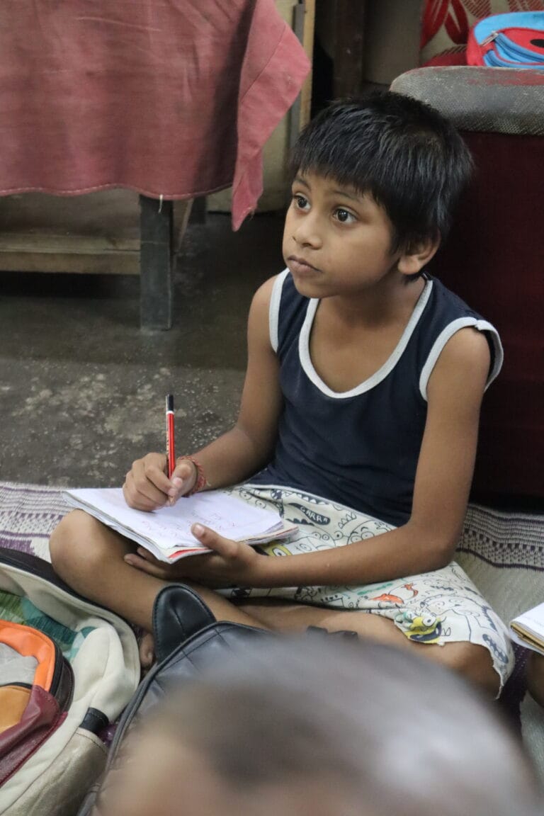 Engrossed in studies during tuition classes_Intermediate Class