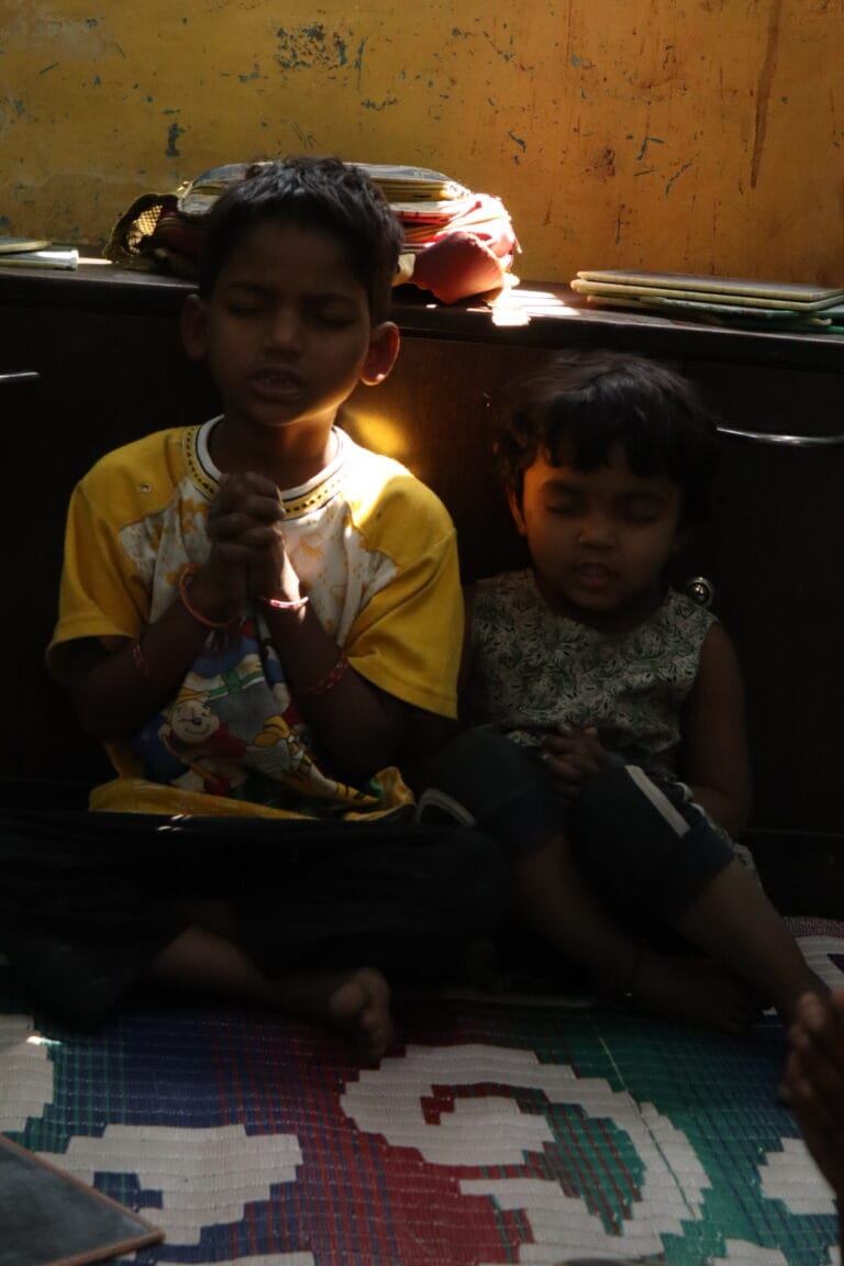 Thanking God for the food they received today